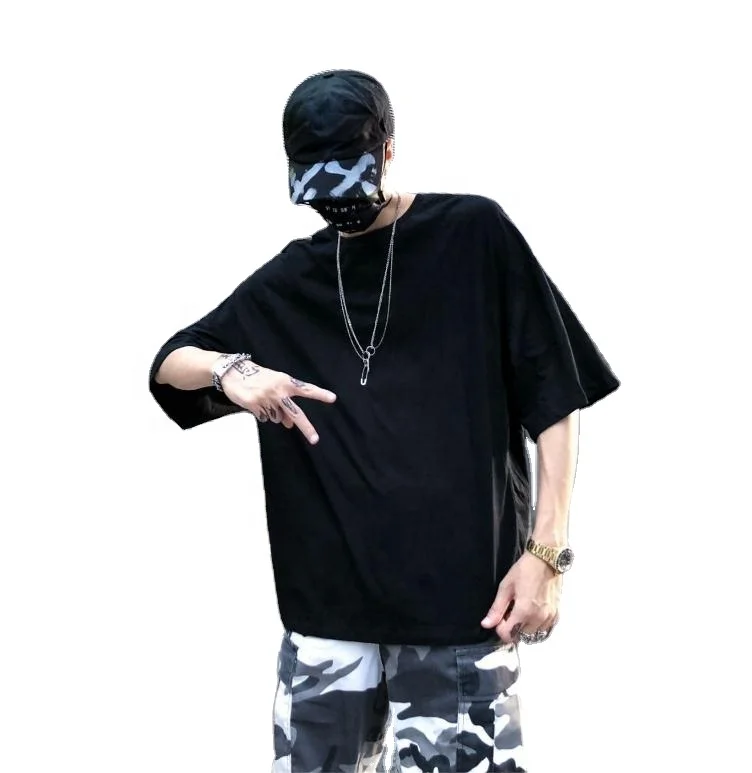 

half sleeve drop shoulder 200g cotton tee