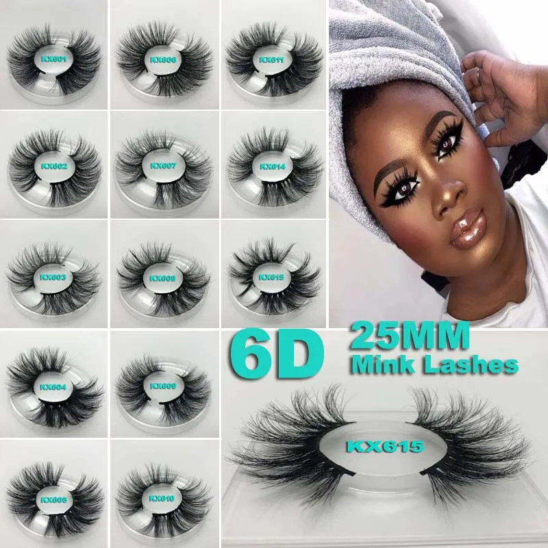 

Agency Verification Faux Mink Colored Lashes Long Thick Mink Vegan Eyelashes Handmade False 25mm Lashes