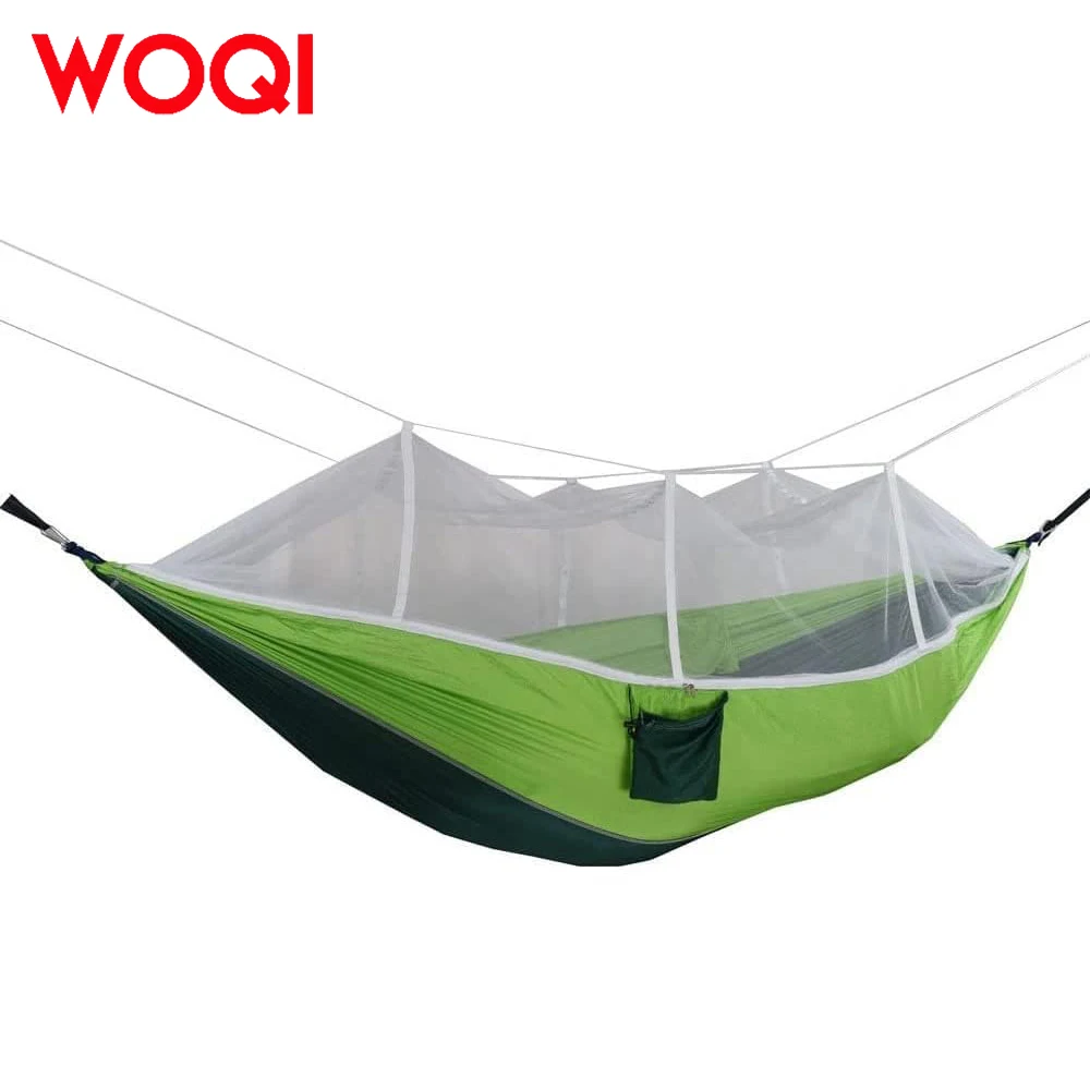 WOQI Camping Portable Mesh Double Mosquito Nets Hanging Bed for Outdoor Hiking Survival Travel