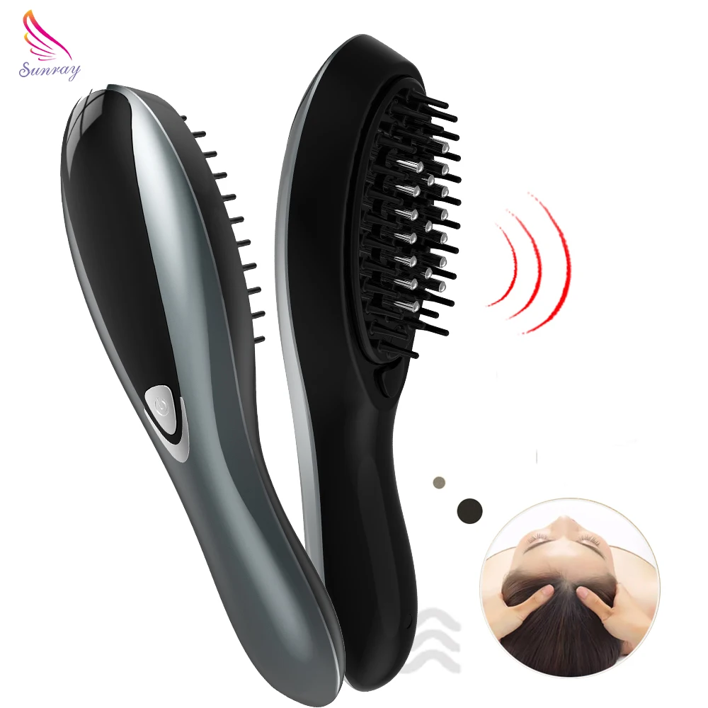 

NEW HOT electric vibrating scalp massager anti hair loss serum massage brush comb with 12ml liquid removable tank