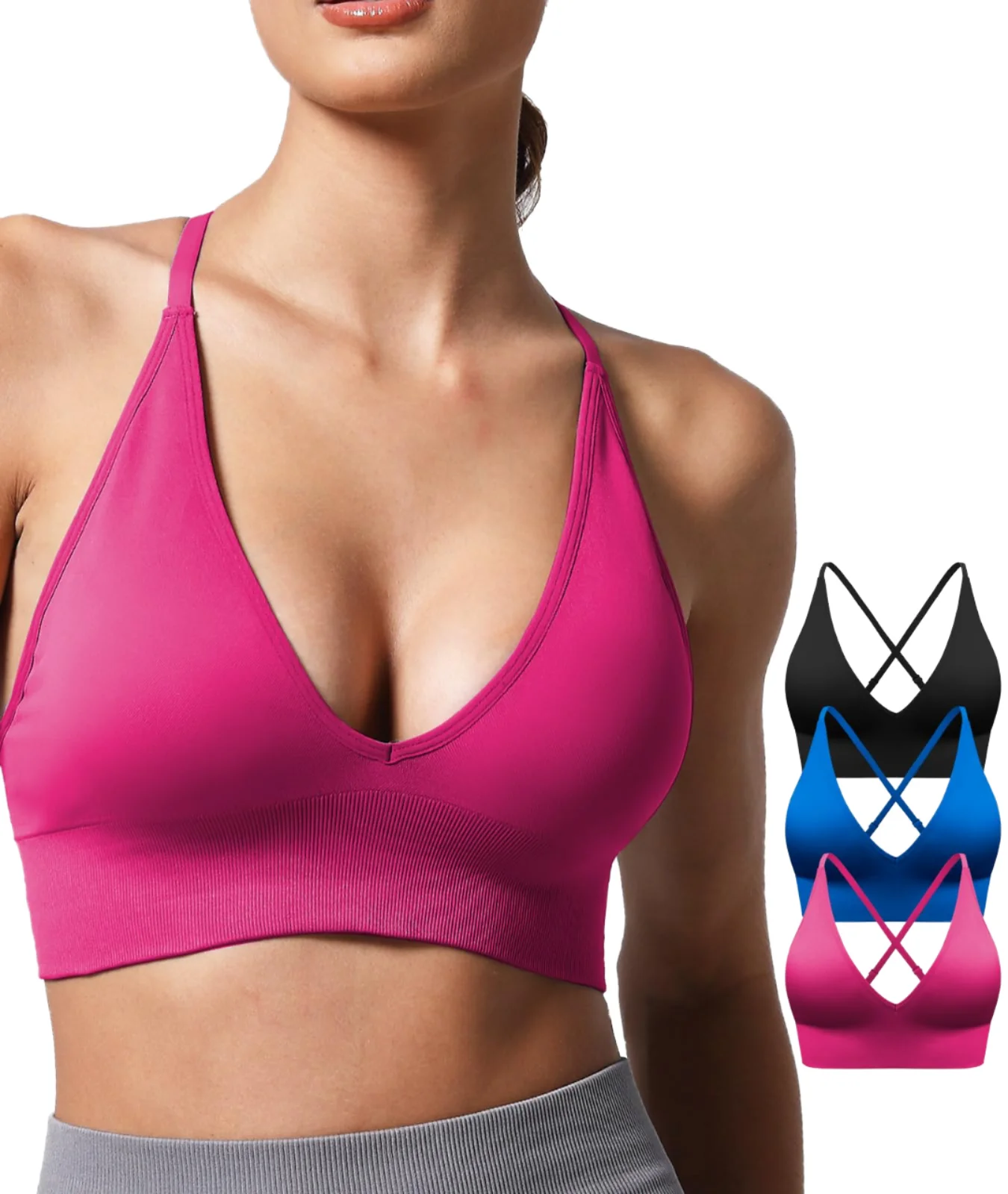 Light Support可调肩with无钢圈Sports Bra