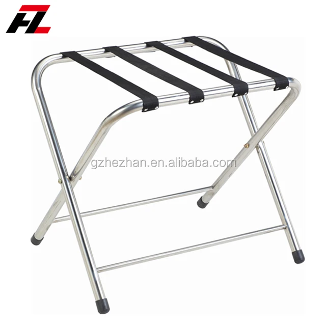 
Stainless Steel Luggage Stand for Hotels / Metal Folding Room Luggage Rack 