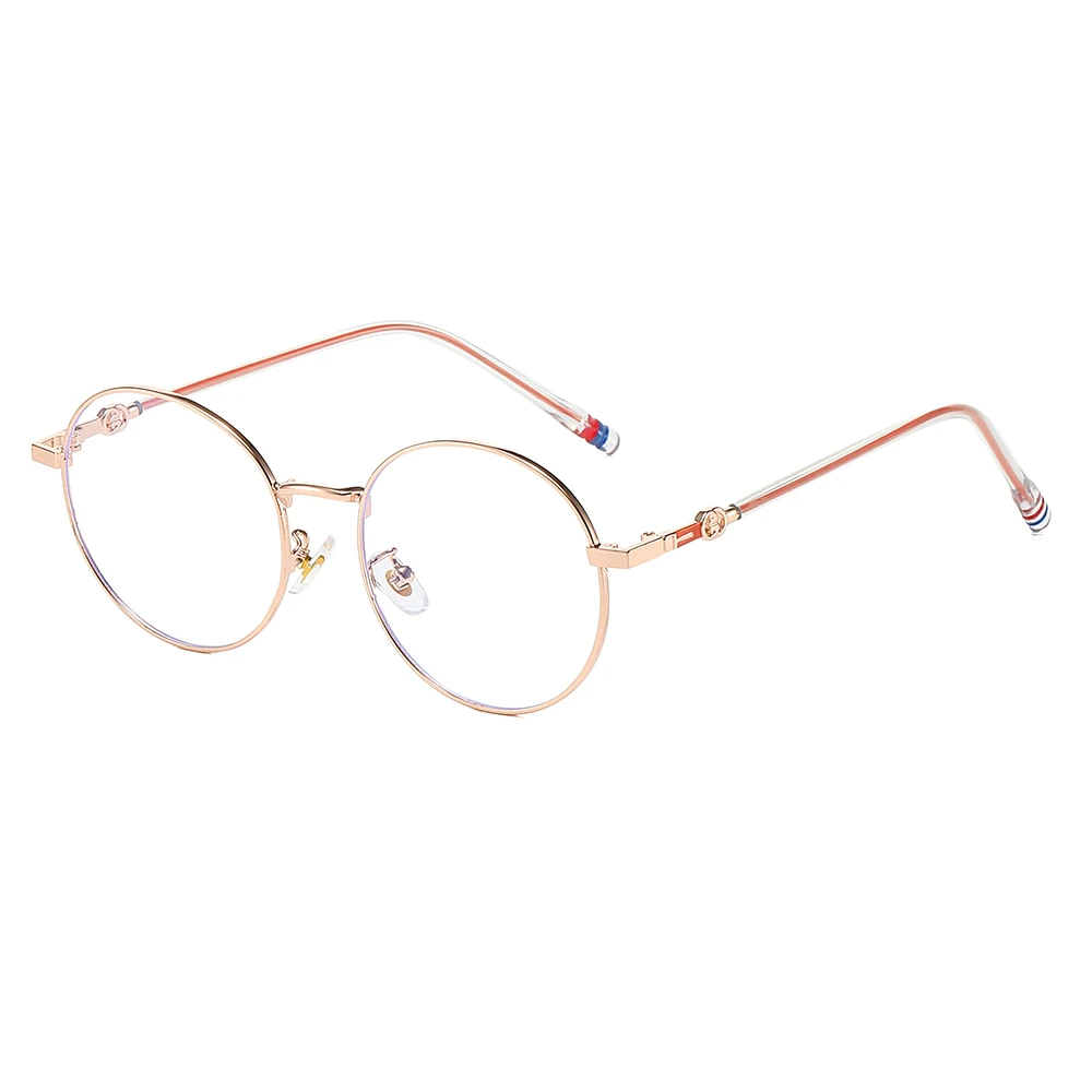 New Design Retro Round Metal Eyewear Frame Computer Blue Light Blocking Glasses