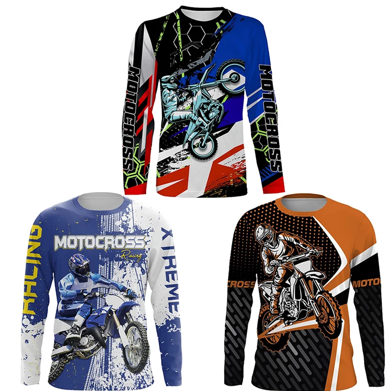 

Cheap Downhill Motocross Custom Number&Name Racing Jersey T-Shirt Youth&Adult Long Sleeves Dirt Bike Motorcycle Off-Road Riders