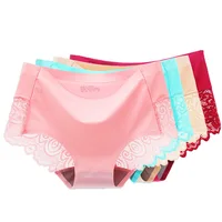 

Hot Sale Mid-Rise Lace Pantie Underwear Seamless Sexy Women Briefs Transparent Breathable Ladies Sexy Panty