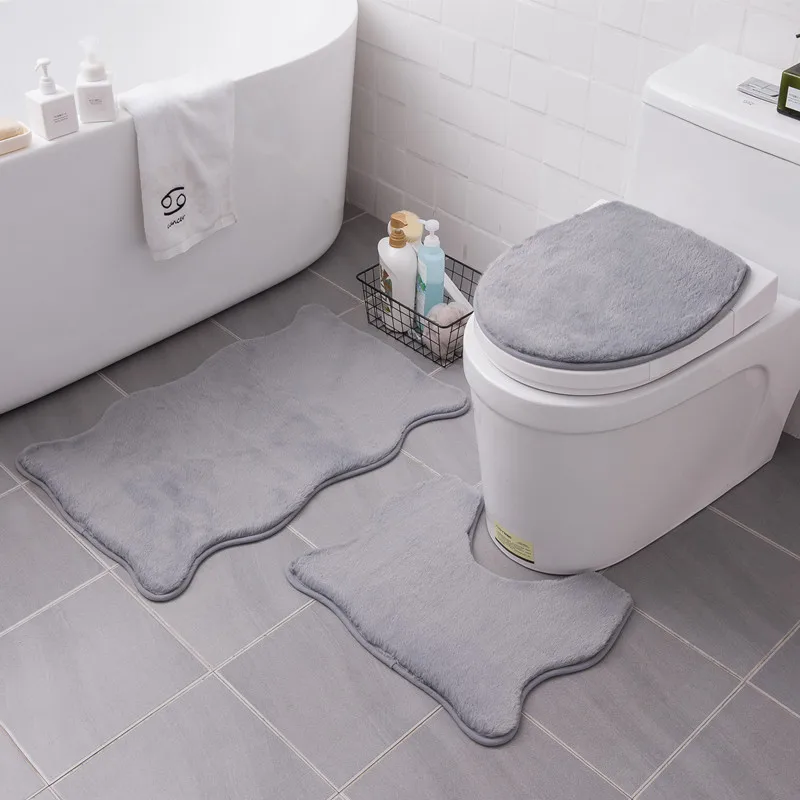 

Hot New Rabbit Fur Rug Best Seller Anti-slip For Bathroom Bath Mat
