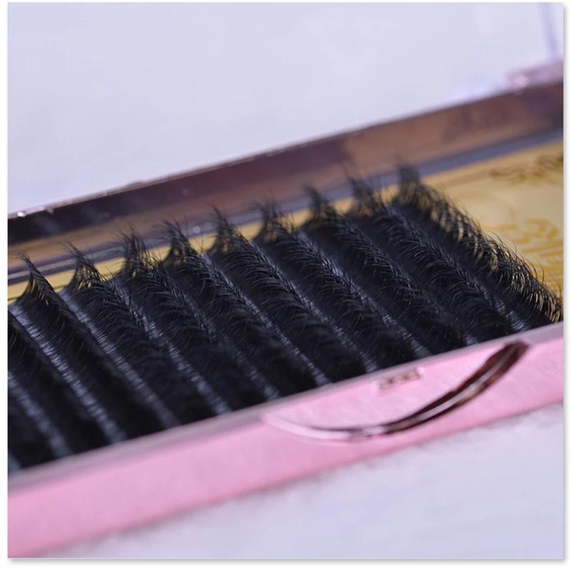 

Jet black mega volume soft and very light synthetic silk lashes 0.03 0.05 0.07mm volume eyelash extension, Natural black