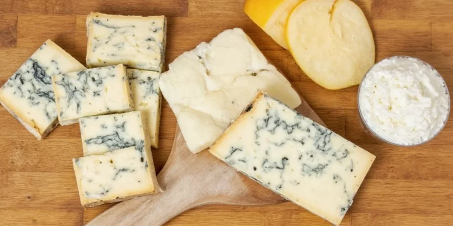 Feta and blue cheese platter.