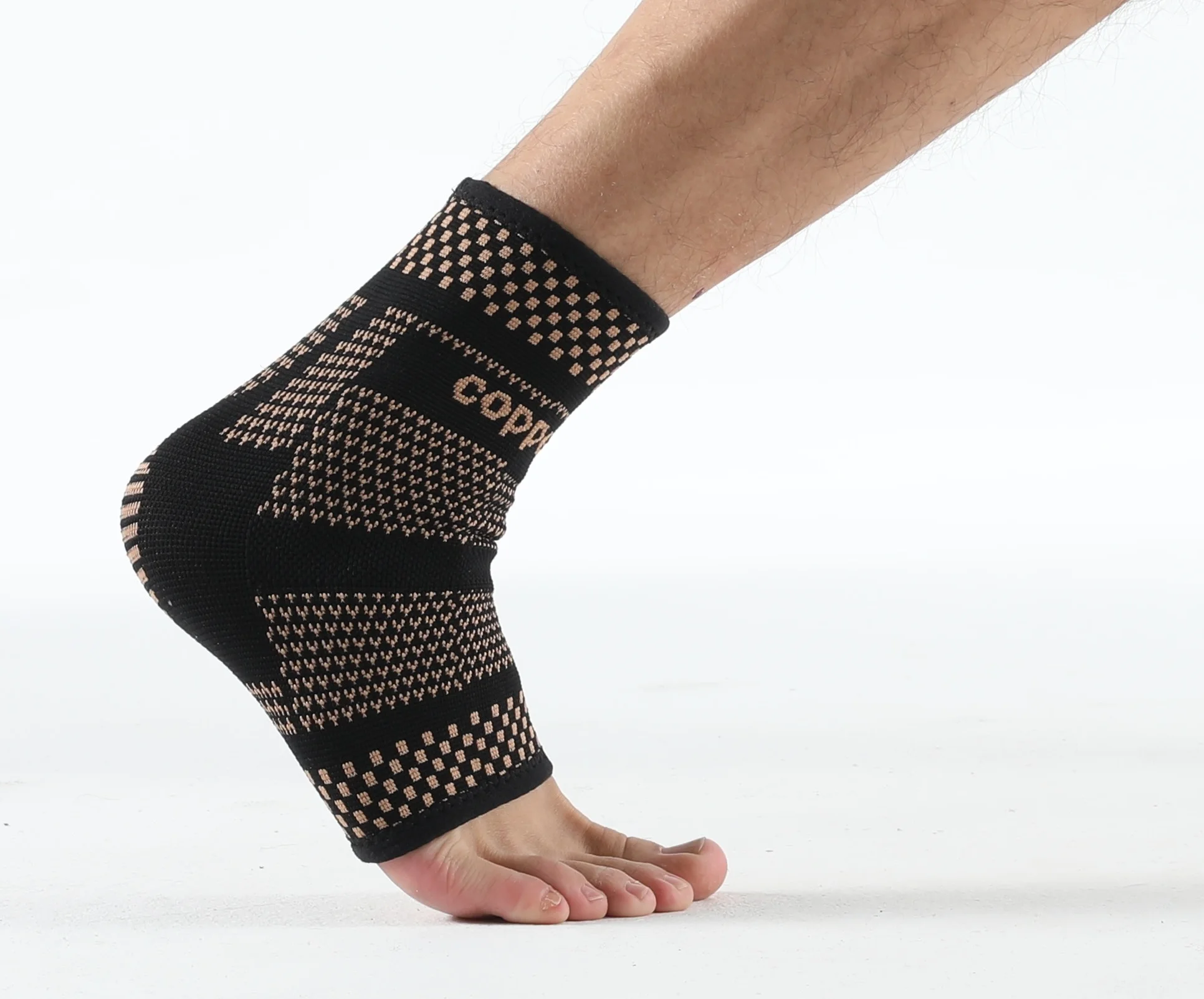 

Sports Copper Compression Sleeve Ankle Support for Ankle Protection Ankle Brace, As shown