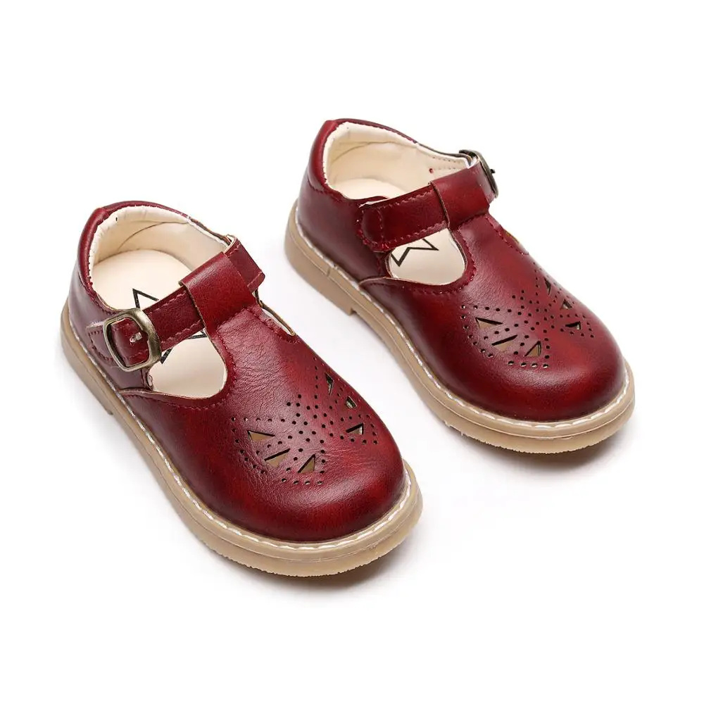 

Baby Toddler Girls Shoes Flats Little Kids Pu Leather Mary Jane Children Brown Black Dress Shoes Drop Shipping Moccasins Shoes, As the pic