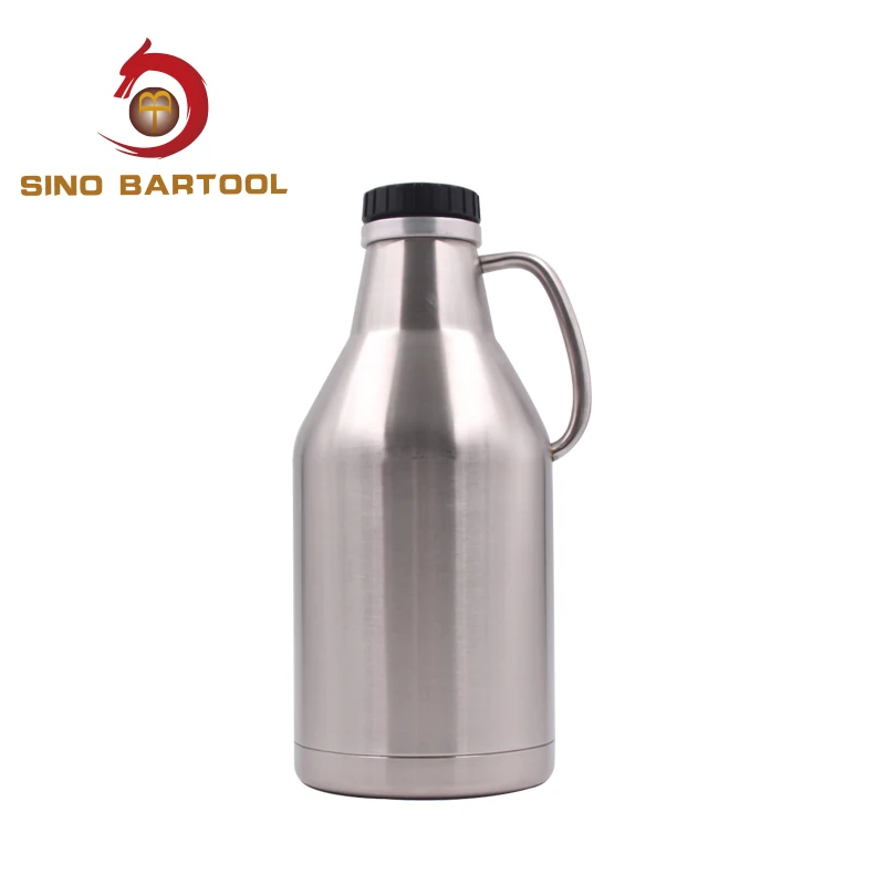 

China 2l stainless steel bottle keep beer carbonated vacuum bottle, Available in nature stainless steel color or any color paint