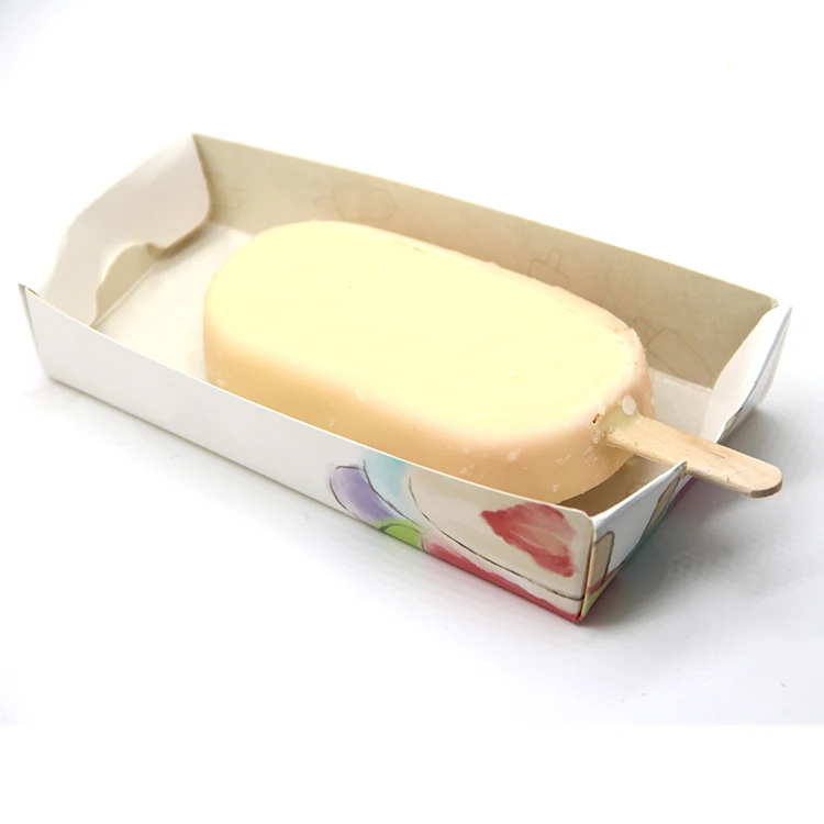 

Custom Printed Popsicle Paper Tray Container Ice Cream Packaging Box