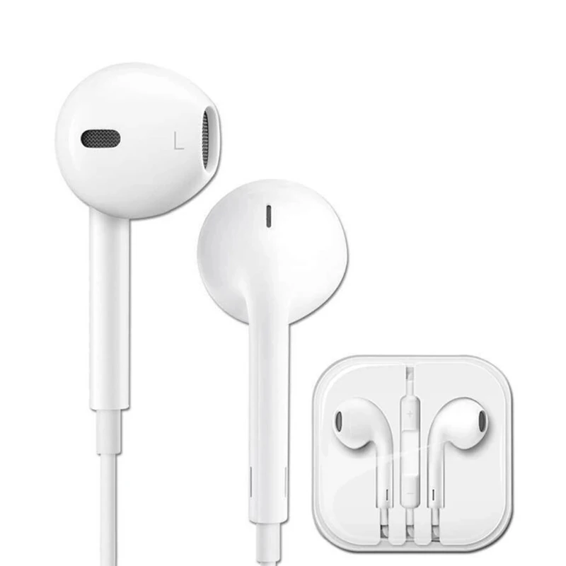 

Good Selling 3.5mm Volume+ With Mic 1.2m Wired Headset For Android IOS, White