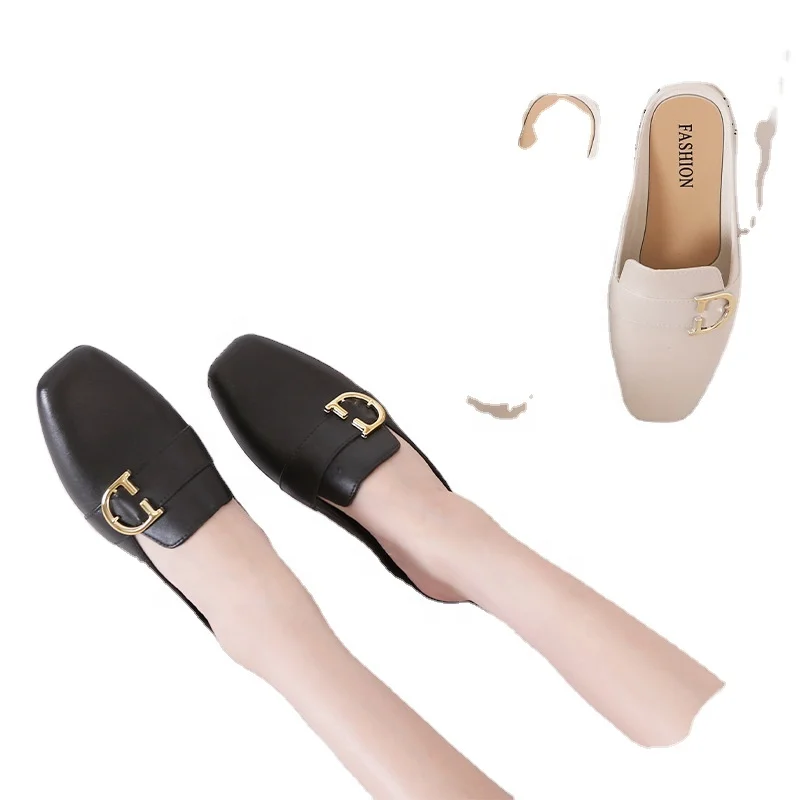 

2021 slippers female spring and summer new net red half-pack slippers comfortable casual fashion European office trend slippers, Picture colors or customized