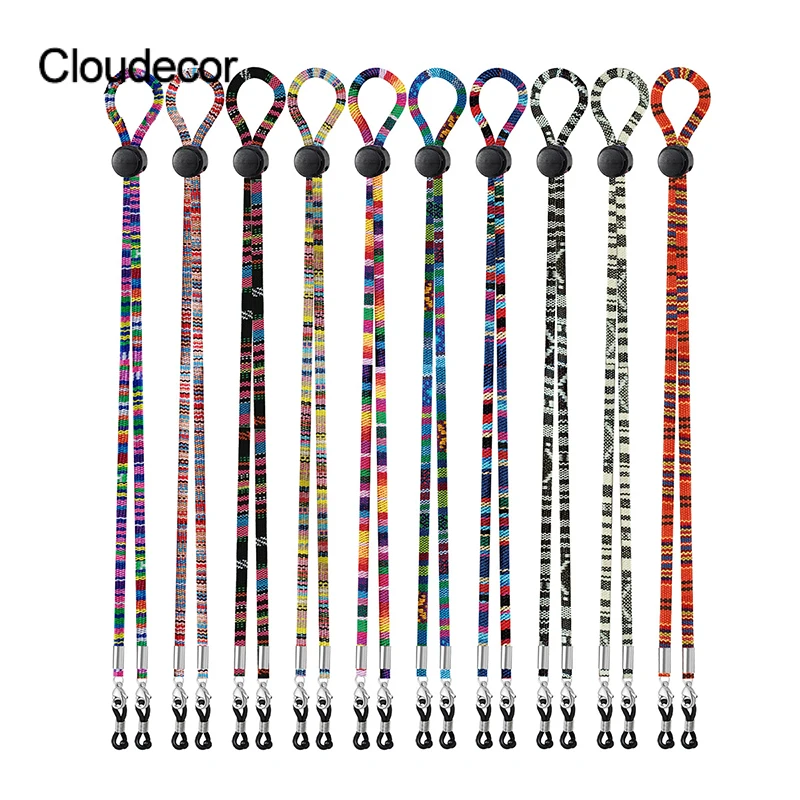 

Vintage Adjustable Glasses Cord Masked Lanyard Necklace For Kids Women Cotton Straps Multicolored Sunglasses Chain Eyewear Cords