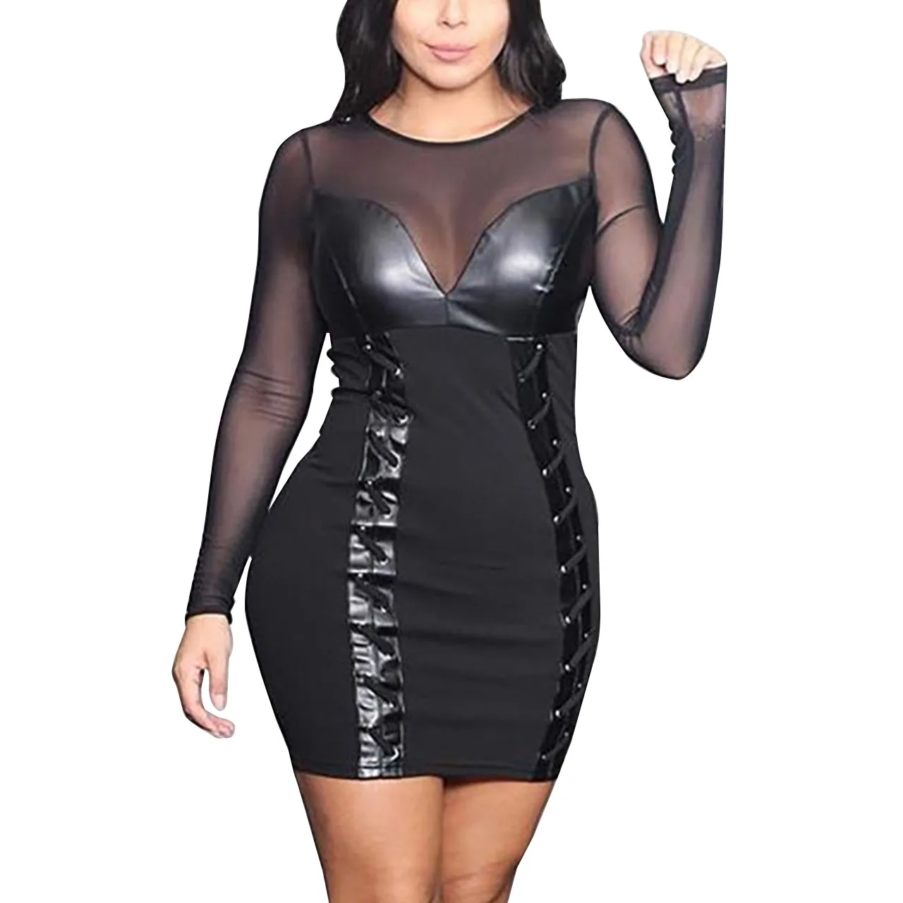 

YD-YF1229 Wholesale Hot Style Summer Plus Size Black A-Line Sexy bodycon club dresses and skirts for women