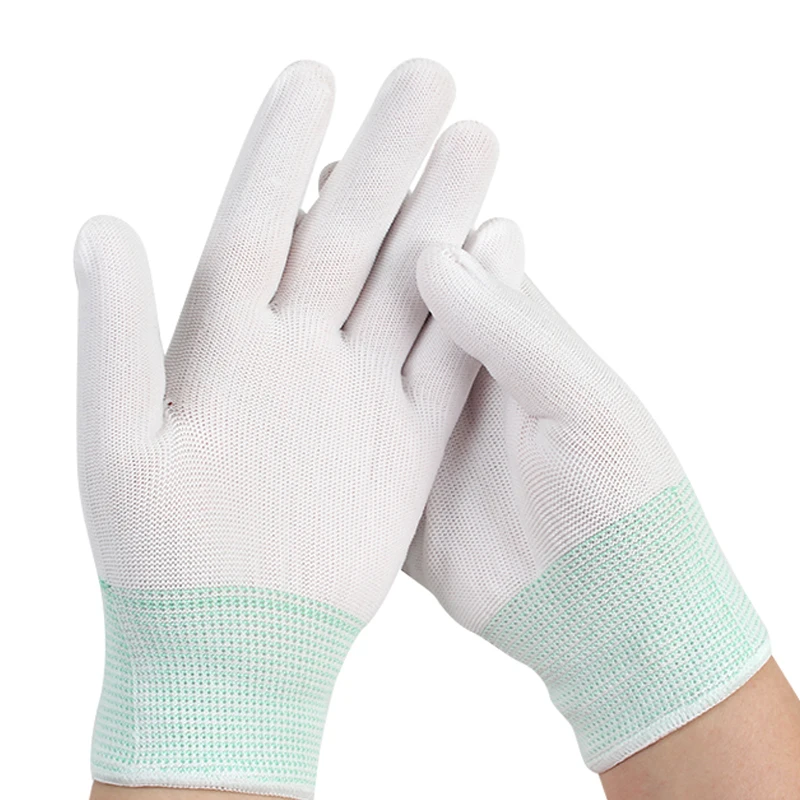 

Wholesale Drop-shipping Anti-static PU Butyronitrile Smooth Nitrile Labor Workgloves Men Women Lab Factory, White