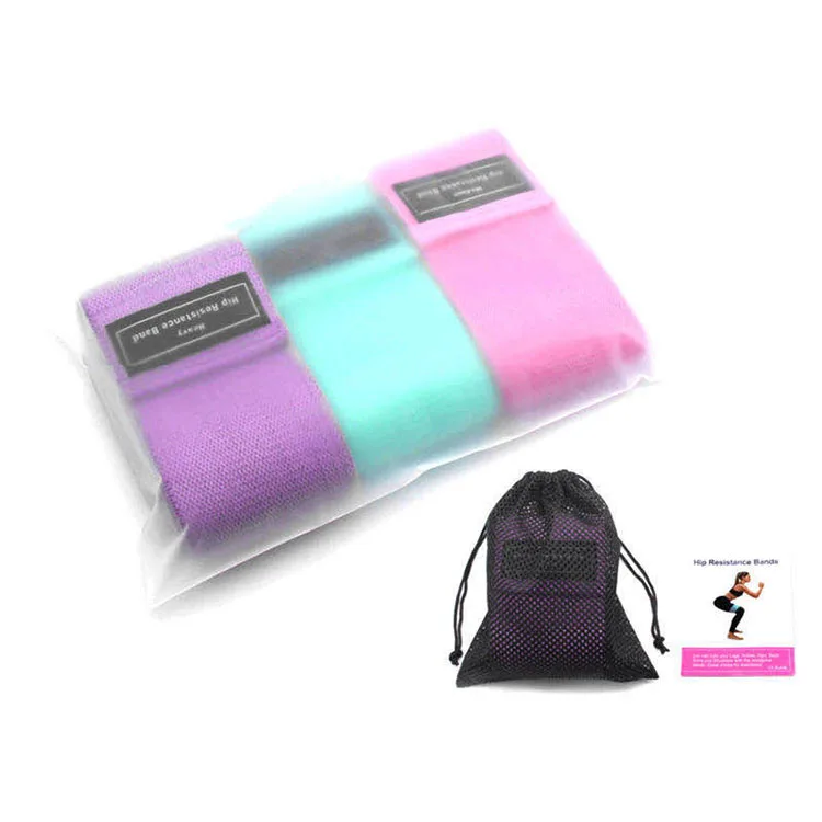 

Factory Custom Logo Printed Yoga Gym Exercise Fitness Booty Hip Fabric Resistance Bands for Legs Glutes, Customized color