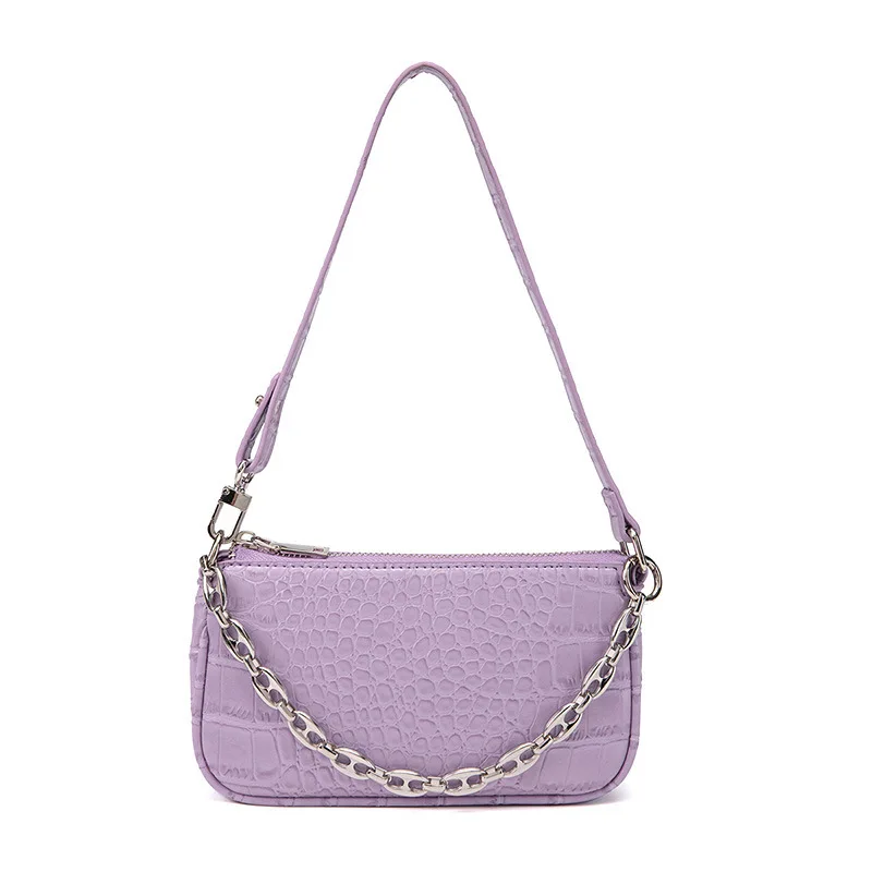 

China Manufacturer Hand Bag Simple Fashion Luxury Custom Logo Chain Women Crocodile Leather Handbag, Brown,black,pink