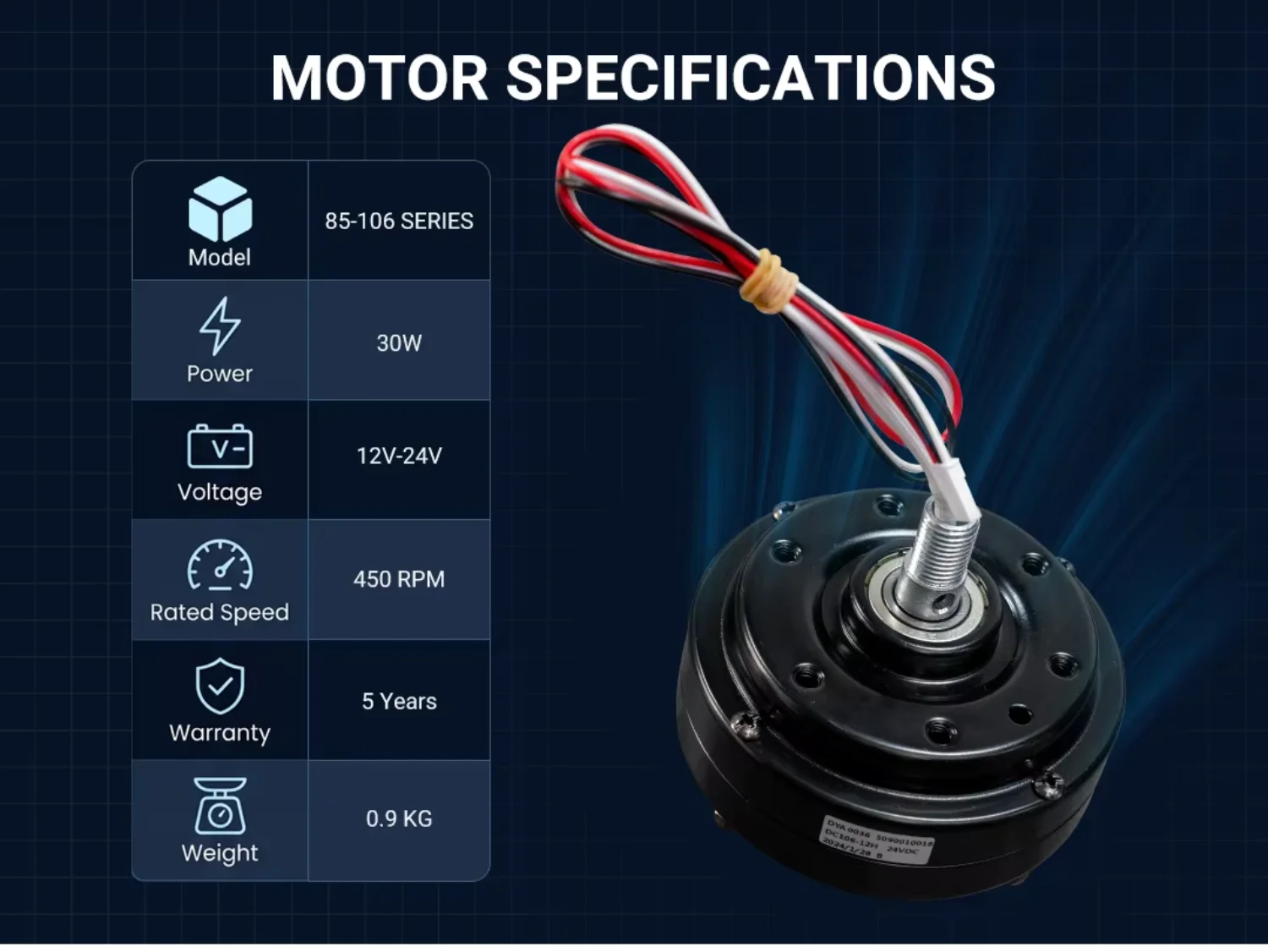 Ceiling Fan, 3-Phase, Brushless, 12V, 24VBLDC - detail 4