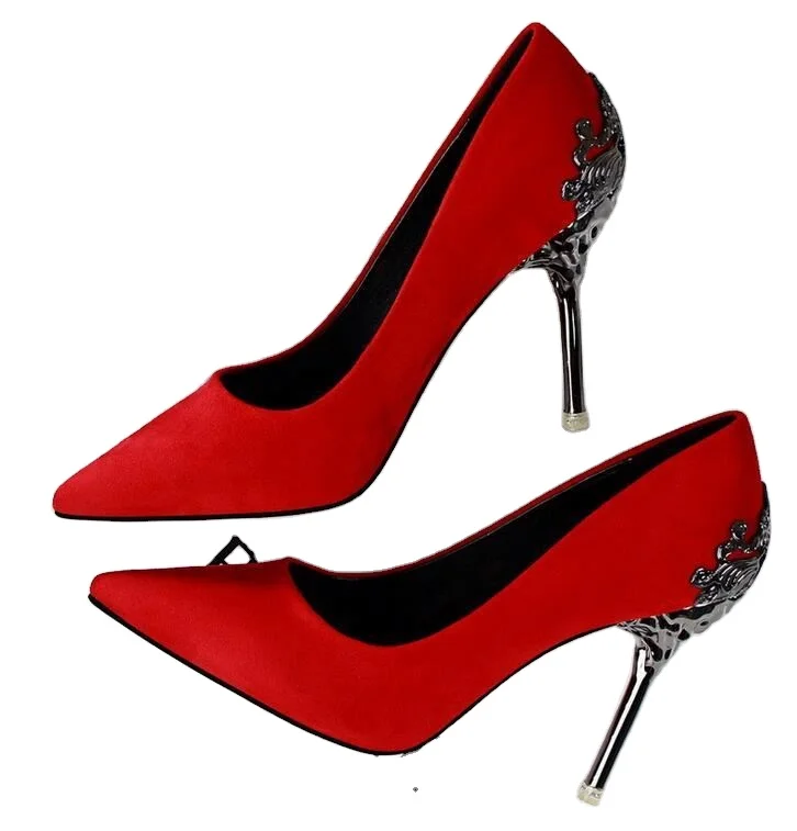 

High quality fashion steel heels pointed women pumps shoes, 9 colors
