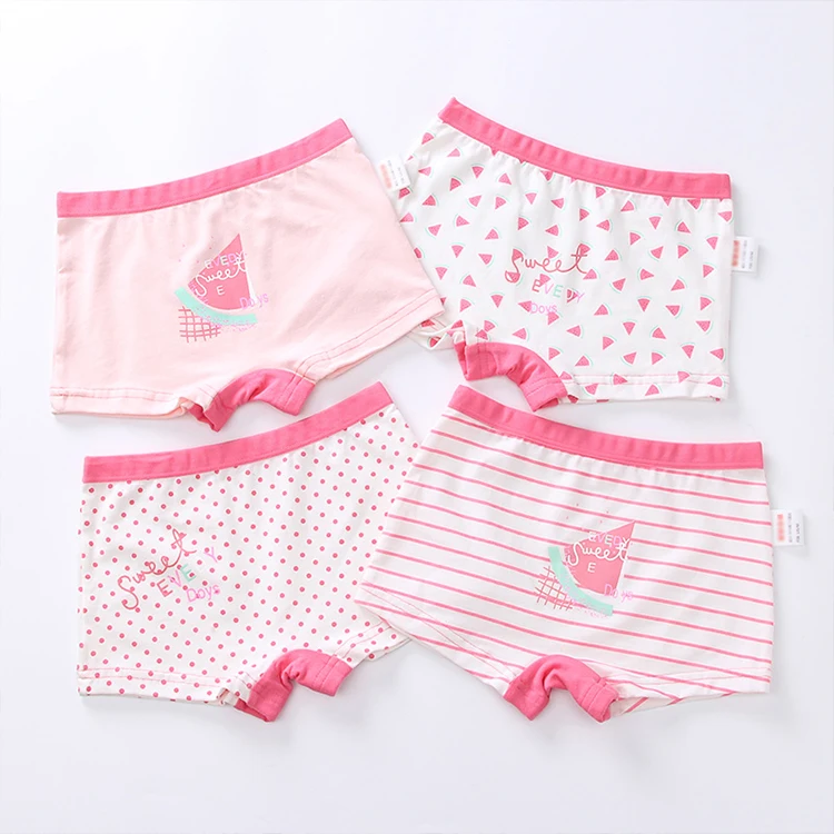 

Fashion organic cotton toddler kids underwear cartoon printed little girls panties