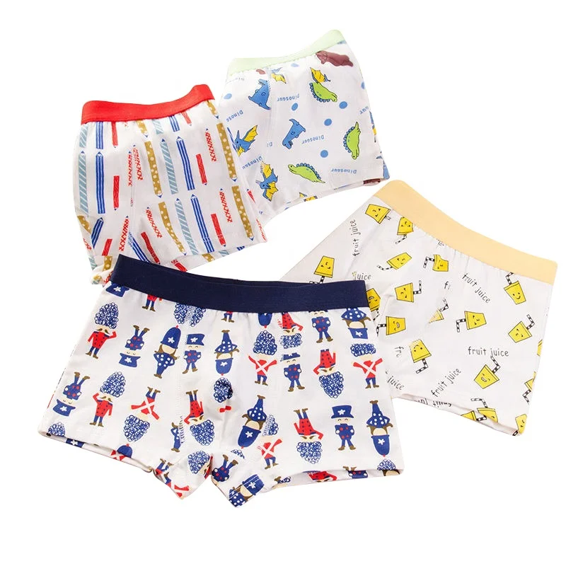 

Children's underwear 95% cotton small and medium-sized children's boxer briefs, Four colors