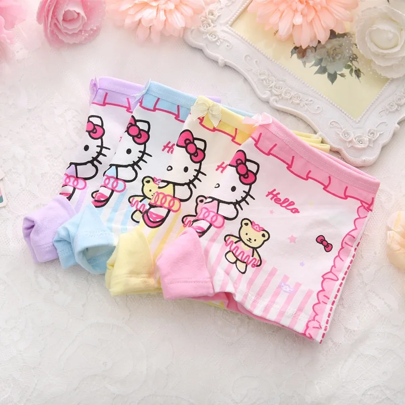 
Hight Quality Stock 1-9 Years Sweet Cartoon Printing Girl Children Kids Underwear Boxers 