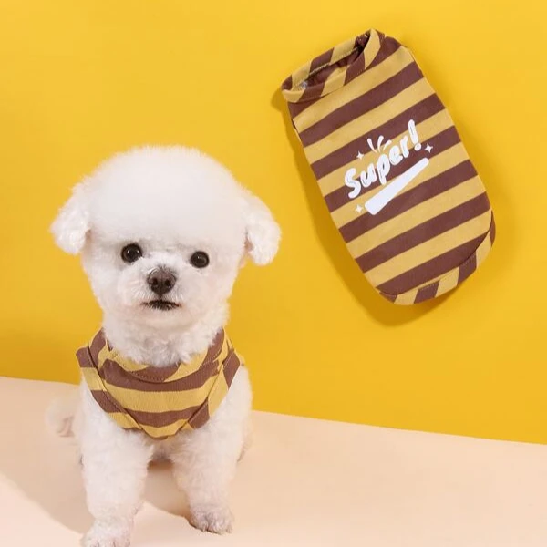 

2021 Hot Sales Striped Pattern PetTankTop Pet Shirt outdoor dog clothing rabbit pet clothes