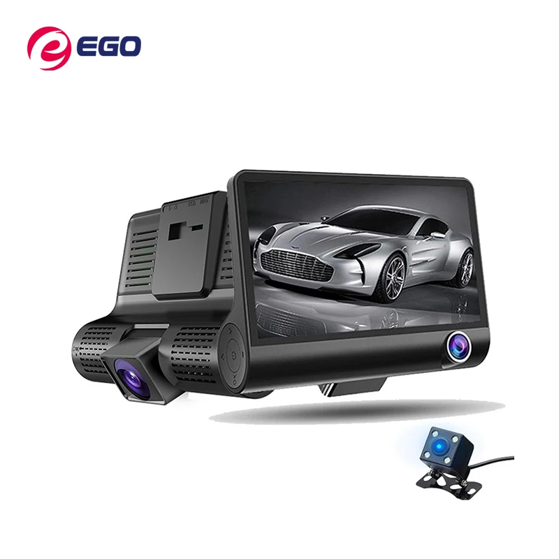 

EGO 3 Lens Dash Camera Front and Rear Inside Recorder Night Vision Car Black Box Nexar Triple Ways 3 Channel Dash Cam