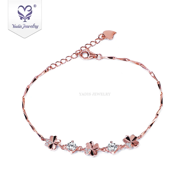 

Tianyu Gems Elegant Moissanite Jewelry Silver 925 18K gold Plated Gemstont Round Melee Women Bracelet Hand Chain