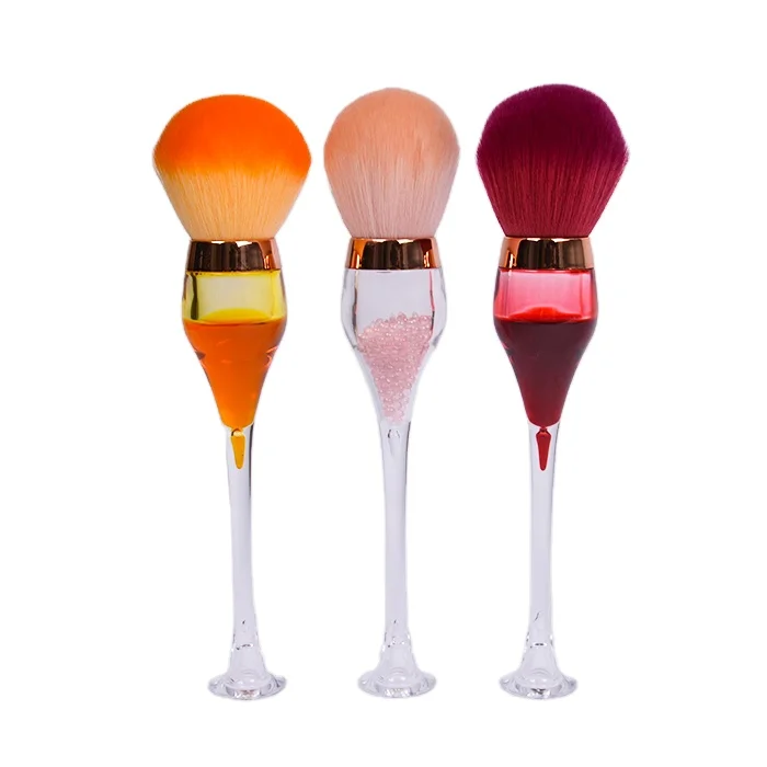 

Qianya wholesale New 2020wineglass shape nail art tool brush Beauty new produce cleaning dust nail brush, Customized color