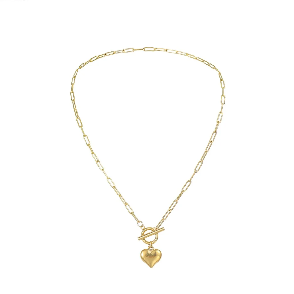 

Fashion Girl titanium Stainless Steel Love Heart Necklace for Women Jewelry Wholesale
