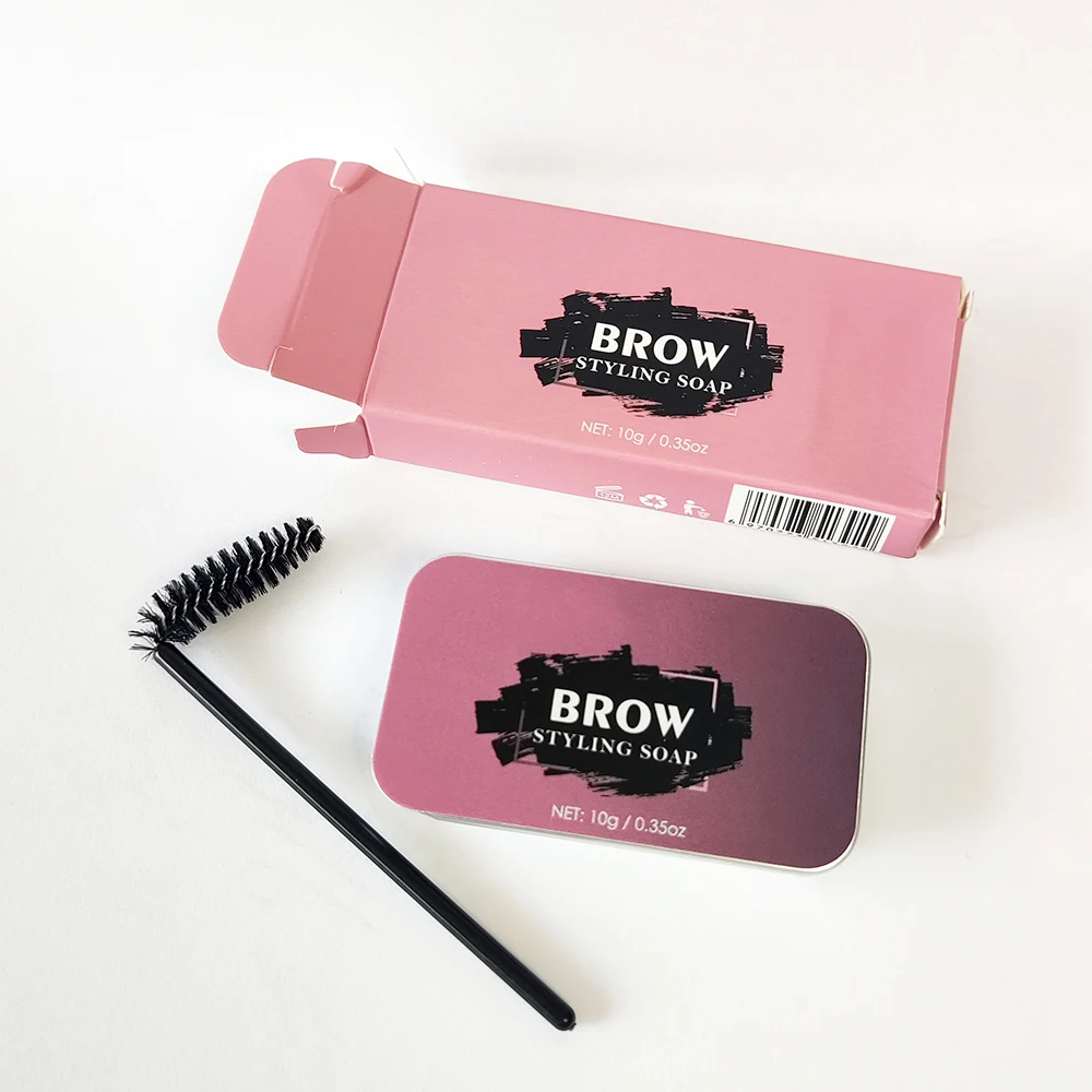

Wholesale Private Label Logo Organic Balm Styling Brow Soap Kit,Low Moq Brush Eyebrow Styling Soap Brows Gel, Clear