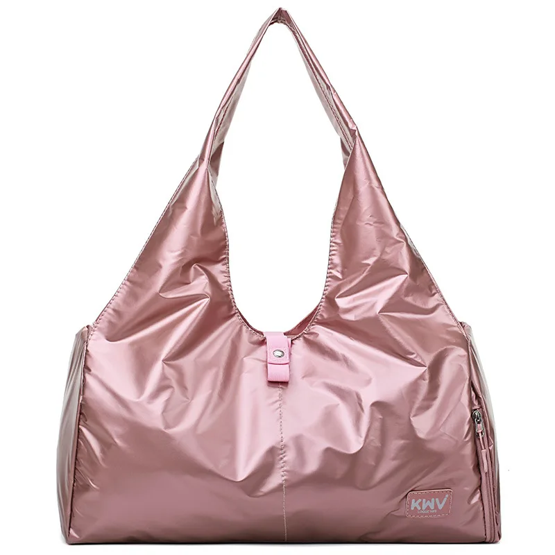 

Stock hot sale Fashion women pink travel bag gym tote shoes bag waterproof handbag, Picture color