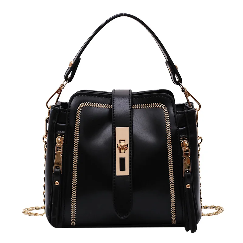 

Lady bag handbag Vintage embroidered thread versatile Bucket Bag Fashion one shoulder diagonal bag, Customizable