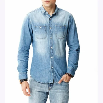 camisas jeans para hombres