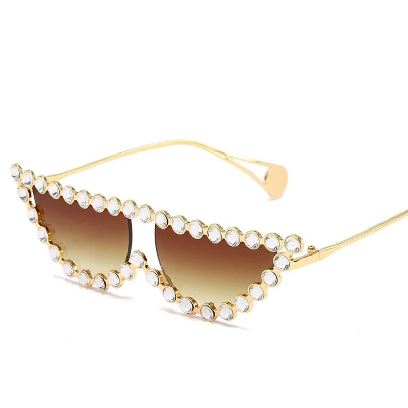 

cat eye rhinestone sunglasses women big frame sun glasses 2020