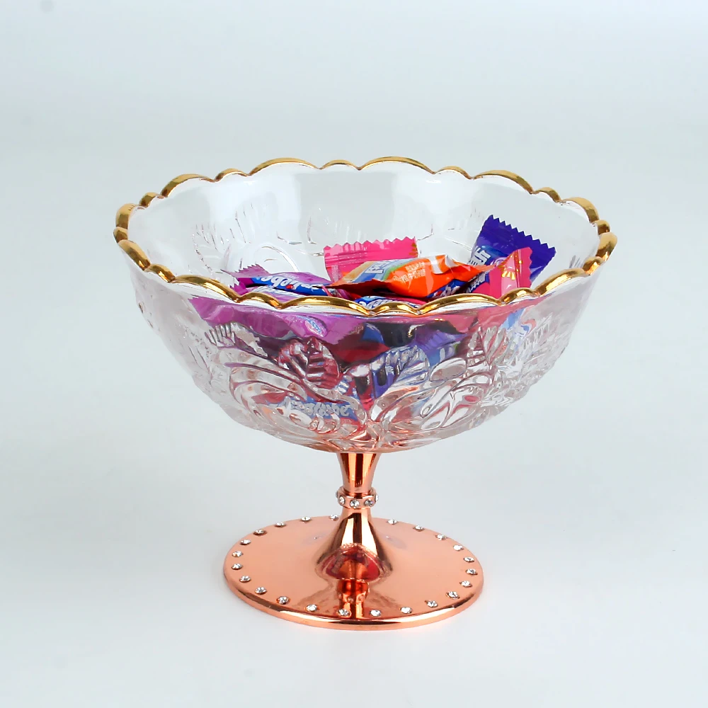 

With floral cake bowls rosiness dry metal glass fruit tray plate for fruit