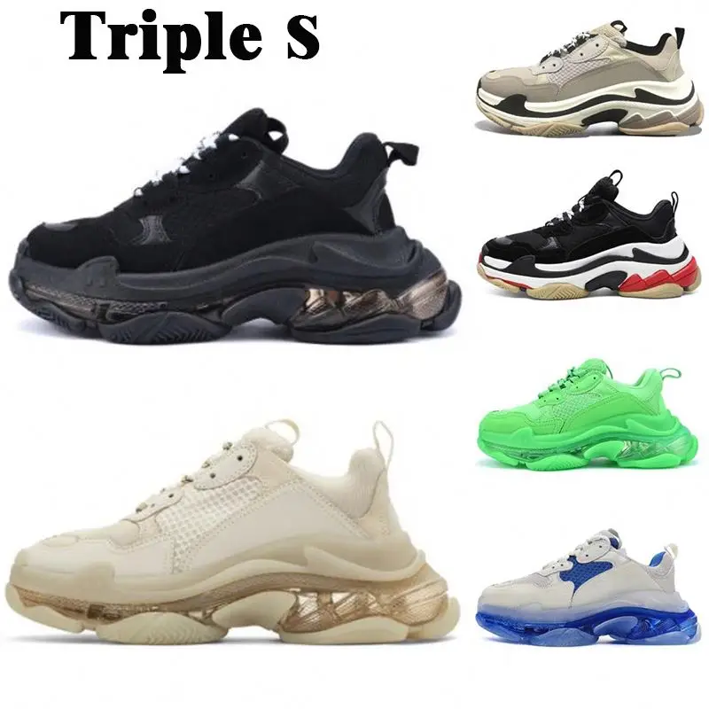 

Paris sneakers for luxury balanciaga Triple s shoes clear sole men women platform black white women men's sneakers balanciaga