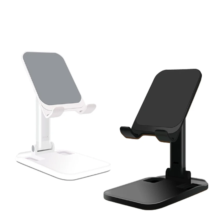 

New Design Accessories Adjustable Folding Desktop Tablet Lazy Stand Mobile Phone Holders, Black / white