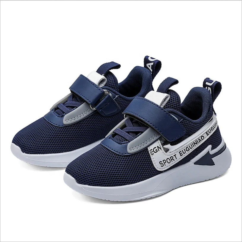 

Children's shoes spring new retro pattern mesh breathable lace-up sports and leisure children's shoes large size, Blue,black,pink,white