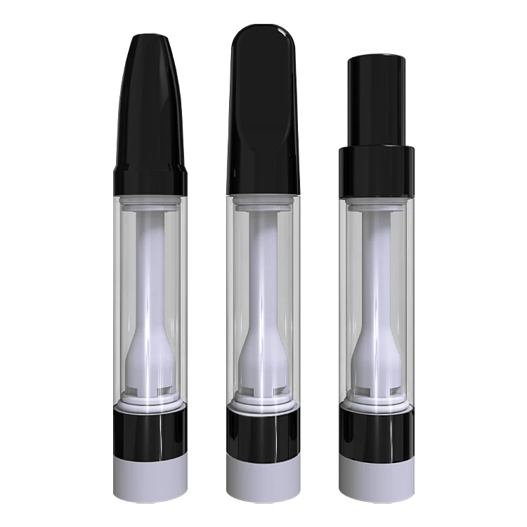 

China Factory 510 Thread Glass Ceramic Atomizer CBD Cart CBD Cartridge for Thick Oil, White color and black color