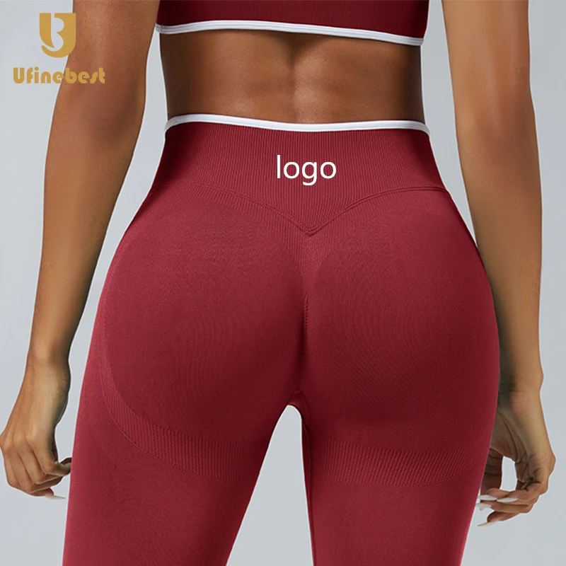 Block Seamless High Waist Yoga Leggings
