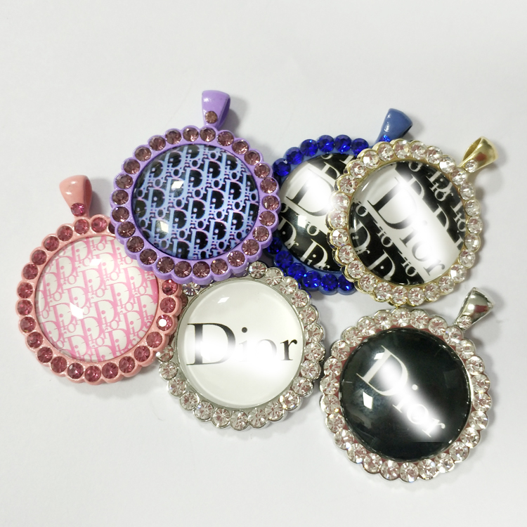 

designer charm pieces tray chains accessories necklace decals bag