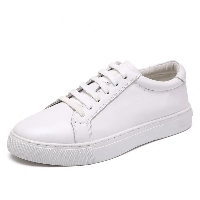 

Hot sale Chinese factory Custom White Genuine Leather Fashion Sneakers unisex casual shoes