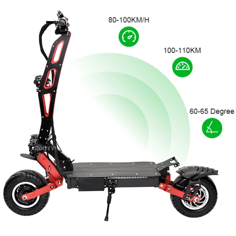 

COOLFLY 13 inch tires Victory dual motor 6000w 65 Degree climb angle electric fat wheel scooter self balance in EURO Warehouse