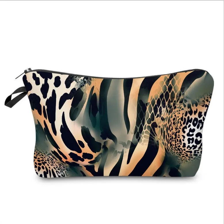 

High Quality Small Makeup Bag Custom Leopard Makeup Bags, As shown