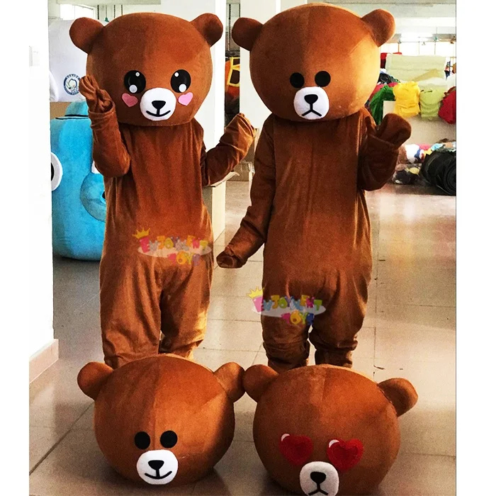 

High quality CE Halloween cosplay brown bear mascot costume for adult cartoon characters bear costumes for party