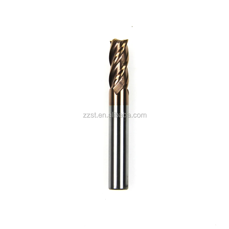 4 Flute Flattened Endmills for Cutting All Kinds of Material 55HRC Tungsten Carbide End Mills
